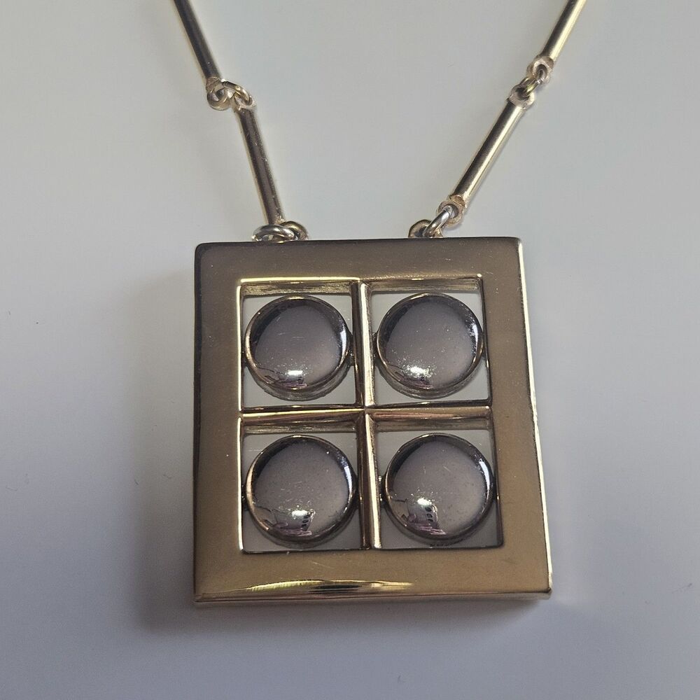 Artistry By Amway Necklace Gold And Silver Two Tone 20" With Chain Vintage